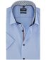 Blauw overhemd Olymp Modern fit korte mouw strijkvrij