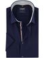 Overhemd navy Olymp modern fit semi-wide collar korte mouw