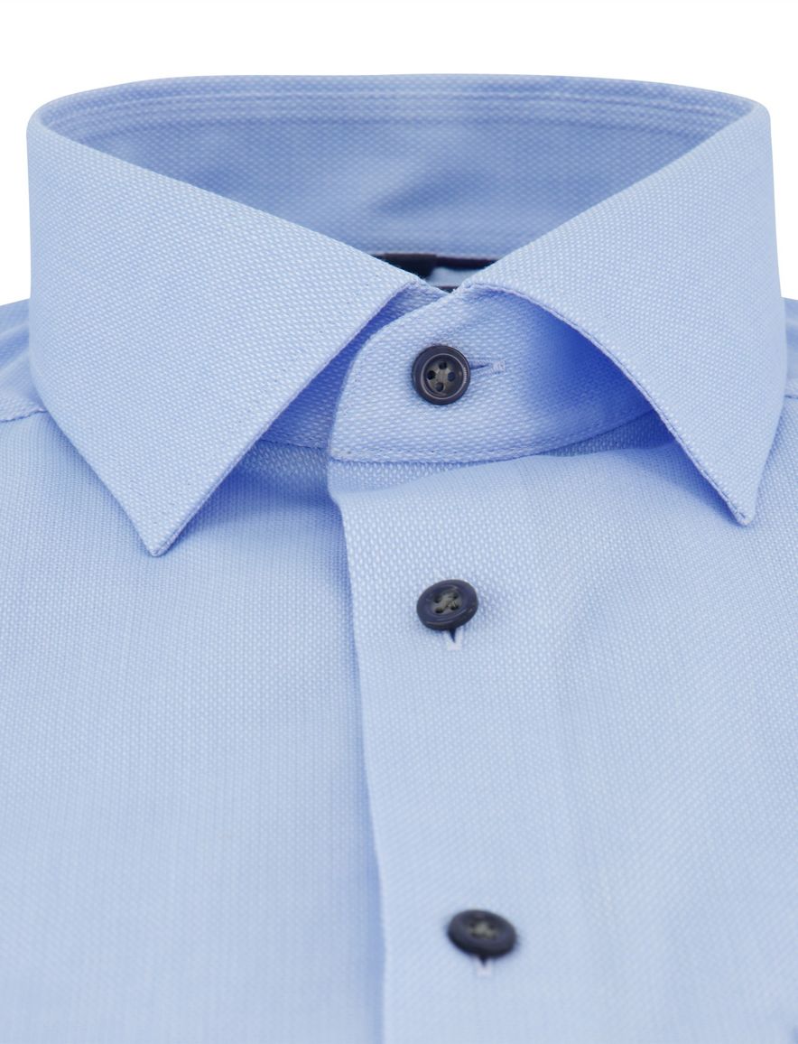 Lichtblauw overhemd Olymp Luxor Modern fit korte mouw strijkvrij