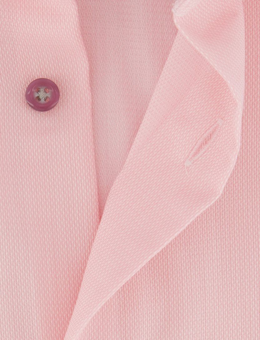 Korte mouw overhemd Olymp roze strijkvrij normale fit