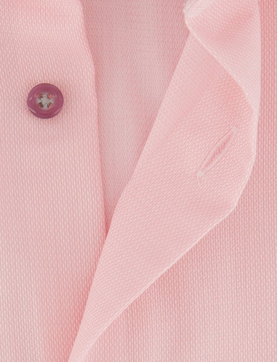 Roze overhemd Olymp Modern fit korte mouw strijkvrij