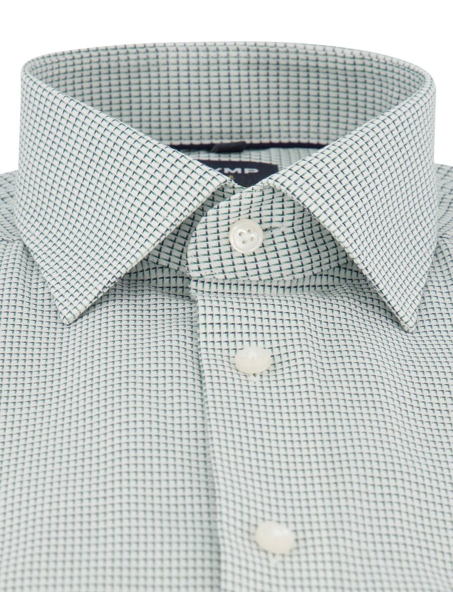 Groen geprint overhemd Olymp Luxor Modern fit korte mouw