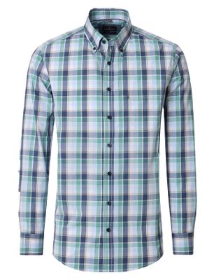 Casa Moda blauwe overhemd 100% katoen Casa Moda button-down collar