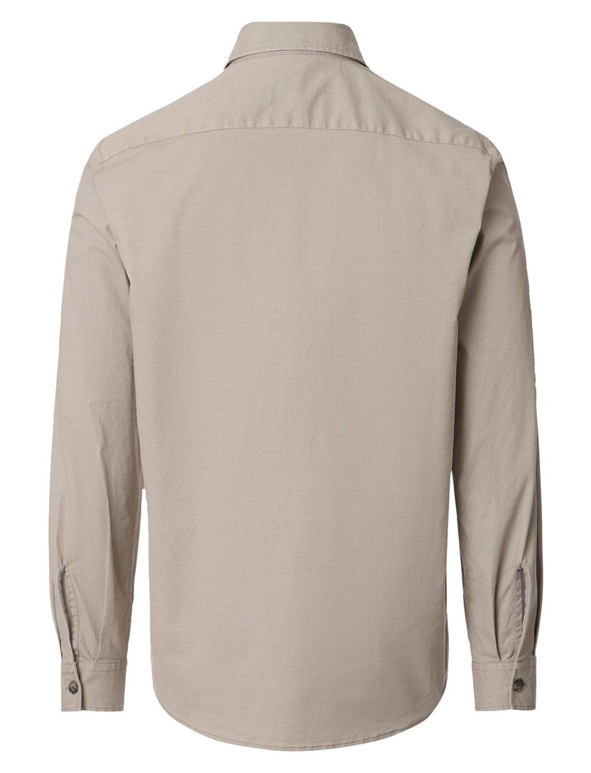 Beige Overshirt Casa Moda katoen effen