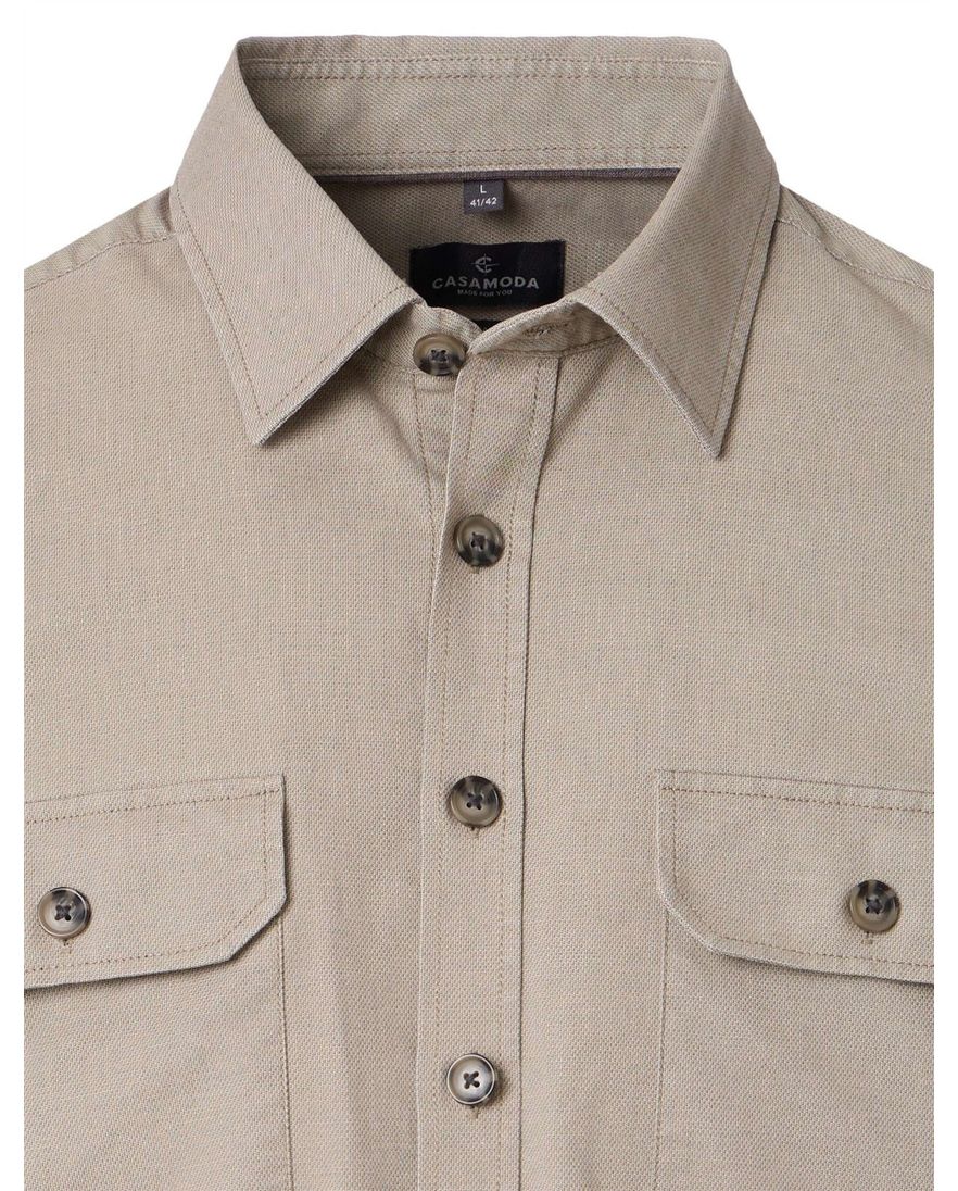 Overshirt beige Casa Moda knopensluiting