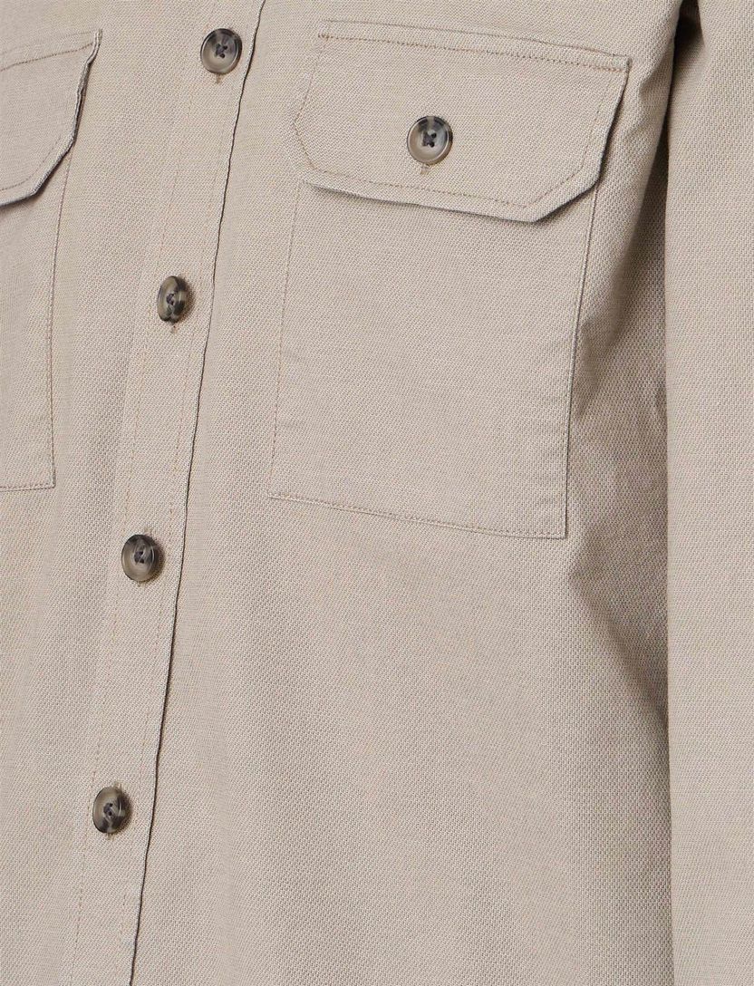 Beige Overshirt Casa Moda katoen effen