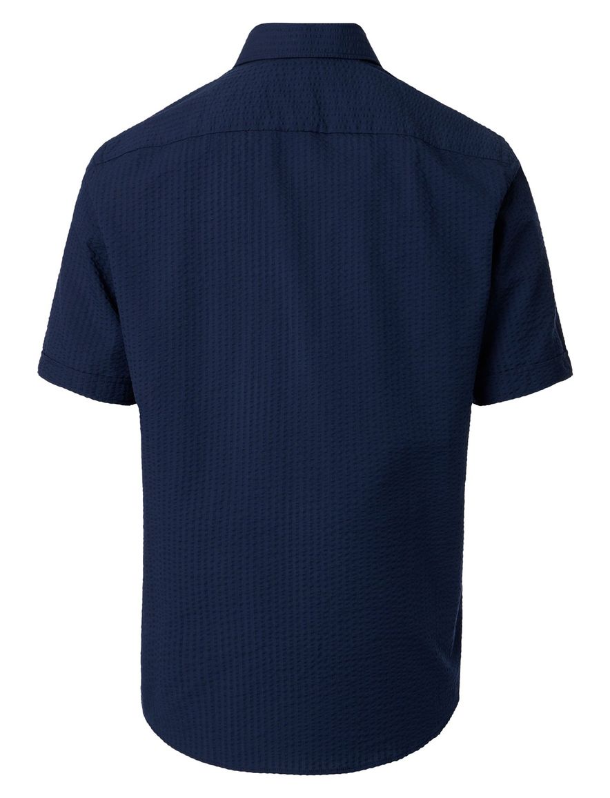 Overhemd donkerblauw Casa Moda Casual fit structuur streep