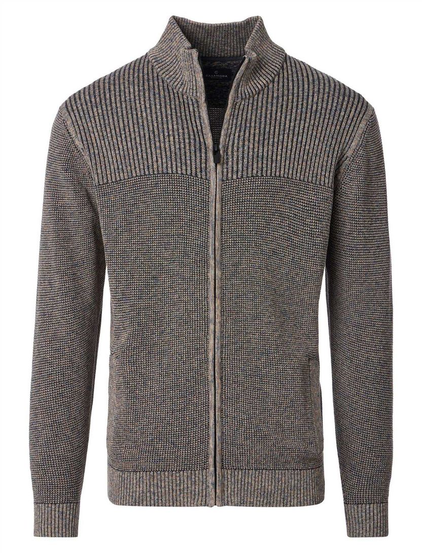 Vest Casa Moda bruin gemeleerd gebreid