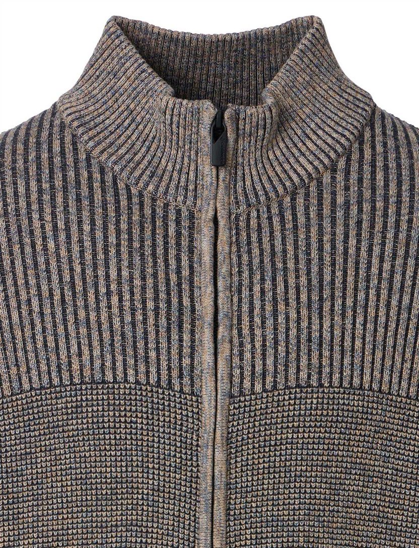 Vest Casa Moda bruin gemeleerd gebreid