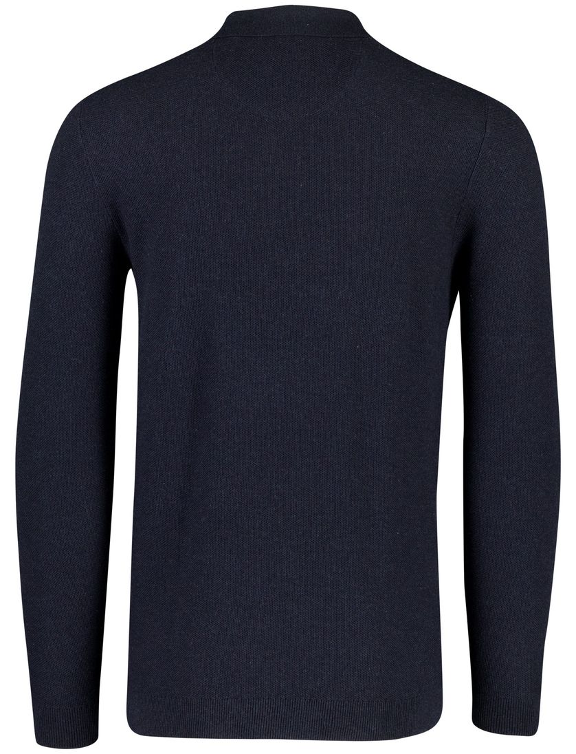 Poloshirt Casa Moda donkerblauw normale fit 3 knoops