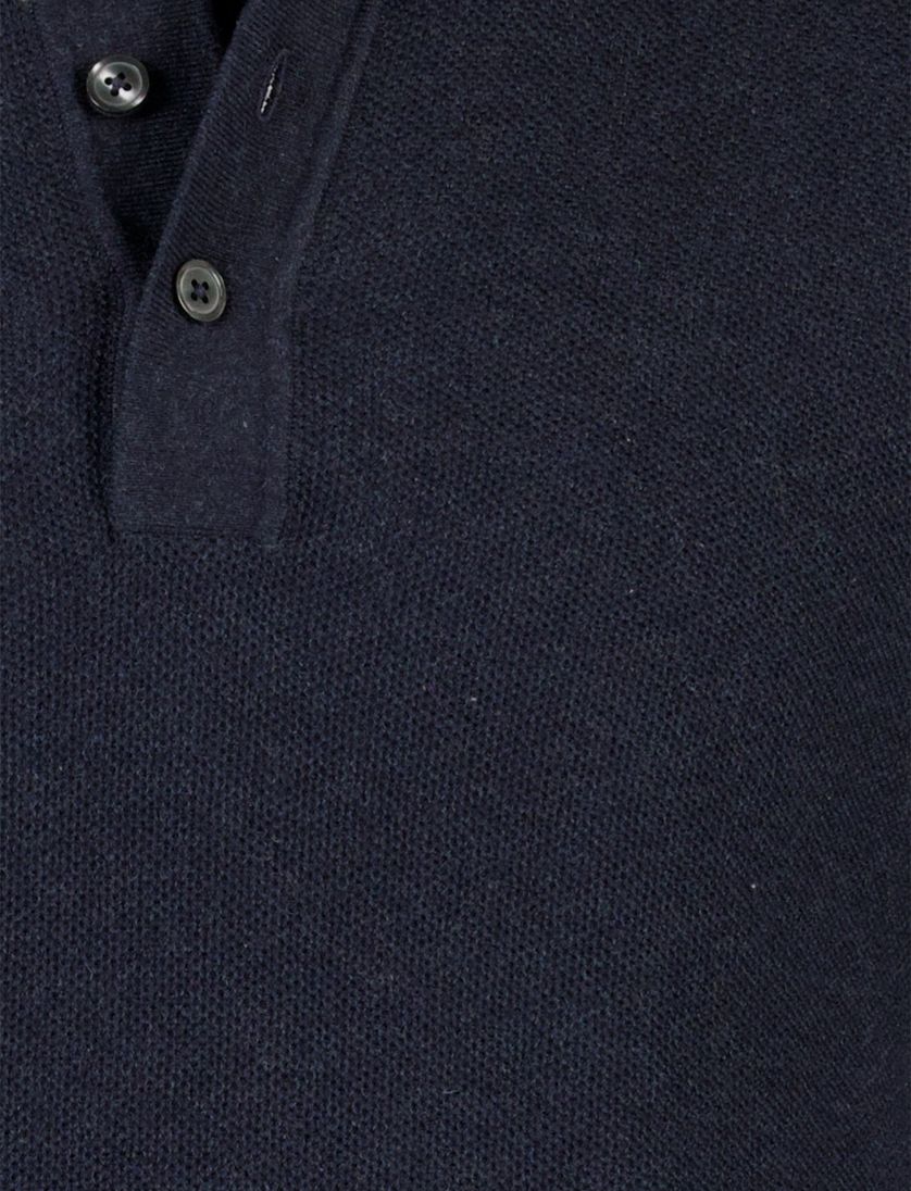 Poloshirt Casa Moda donkerblauw normale fit 3 knoops