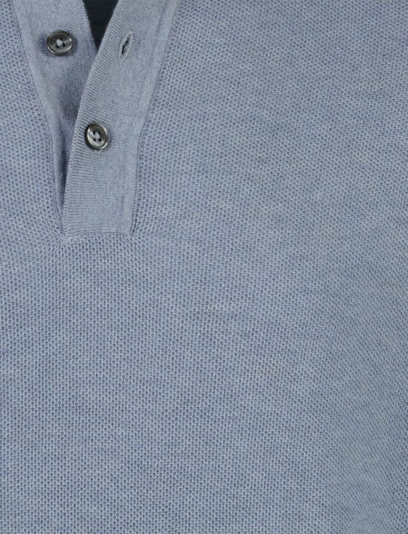 Poloshirt Casa Moda blauw 3 knoopjes normale fit