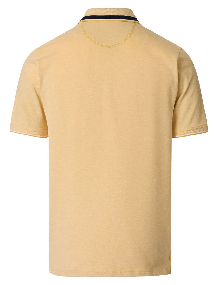 gele polo met zwarte omlijning Casa Moda korte mouw