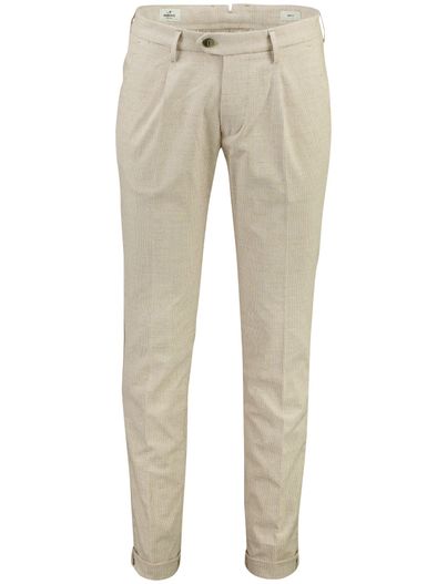 Mason's Pantalon Mason's Torino beige print bandplooi