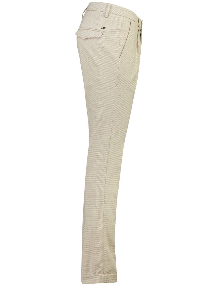 Beige pantalon geprint Mason's Torino City bandplooi