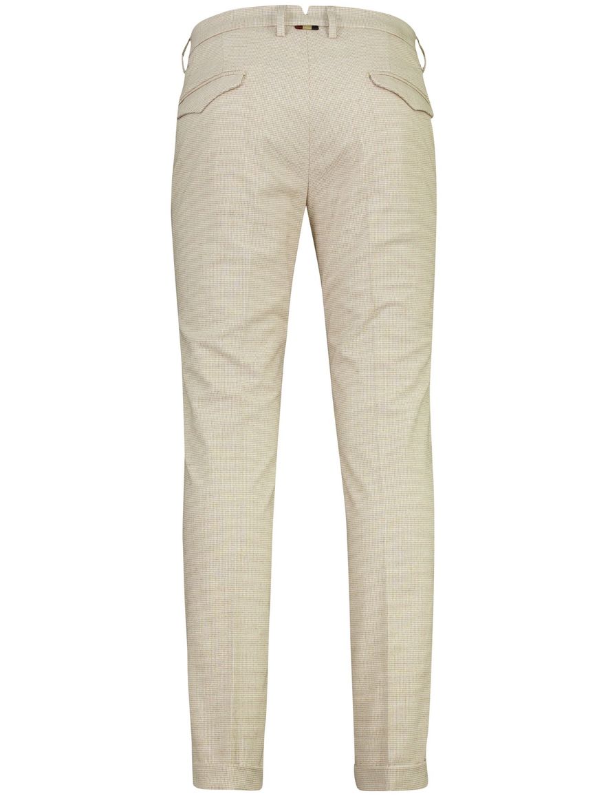 Beige pantalon geprint Mason's Torino City bandplooi