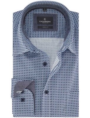 Casa Moda Overhemd Casa Moda Casual Fit blauw geprint