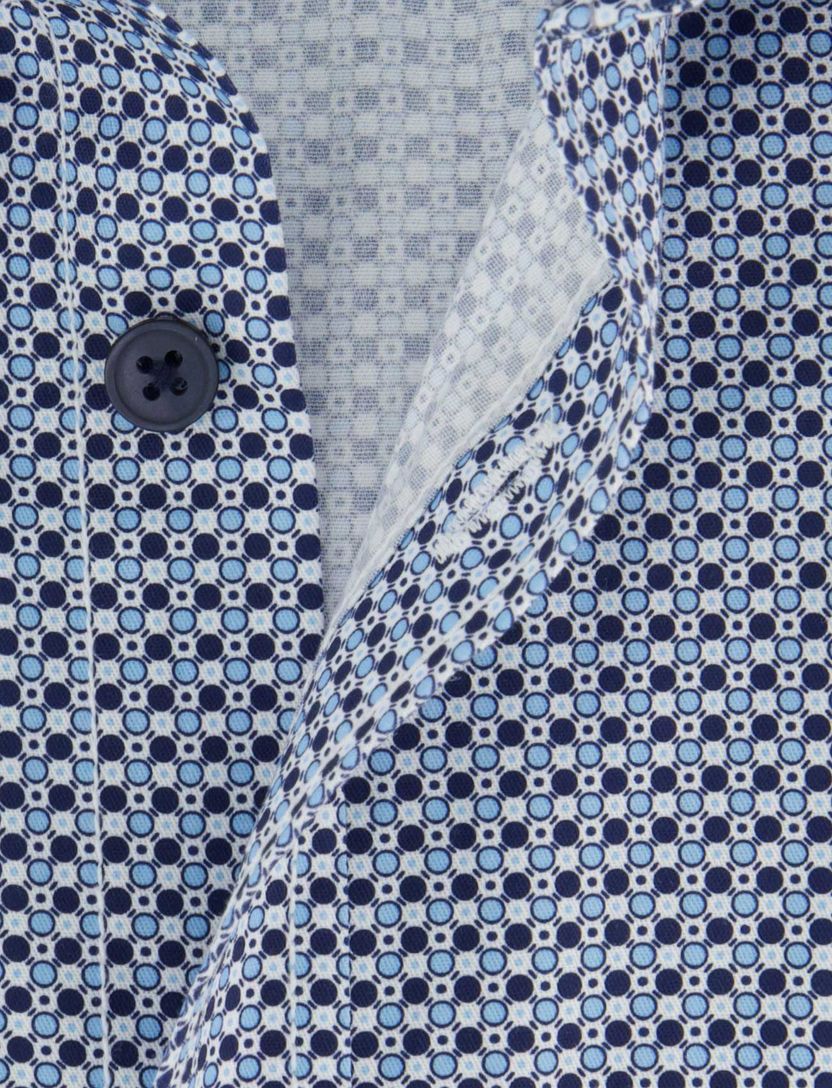 Overhemd Casa Moda Casual Fit blauw geprint