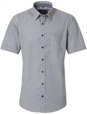 Casa Moda Wit overhemd Casa Moda gestreept blauw geel