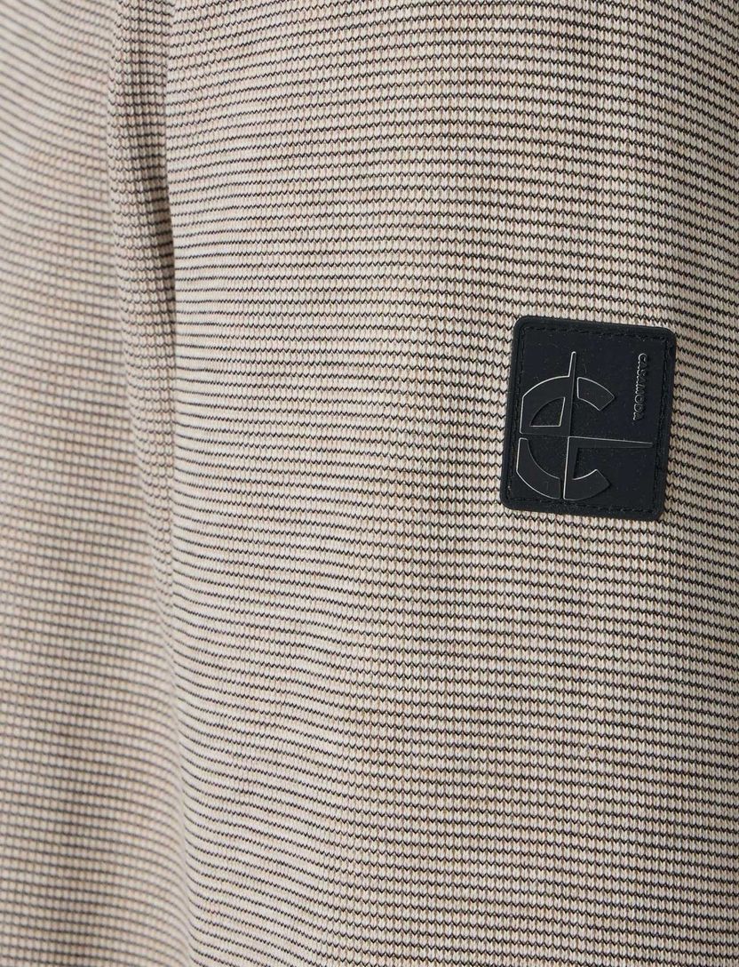 Half zip trui Casa Moda beige gemeleerd