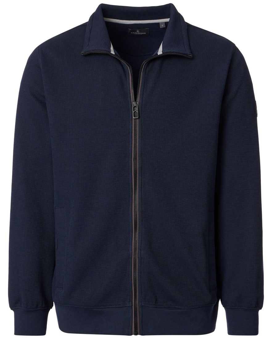 Casa Moda vest donkerblauw gebreid