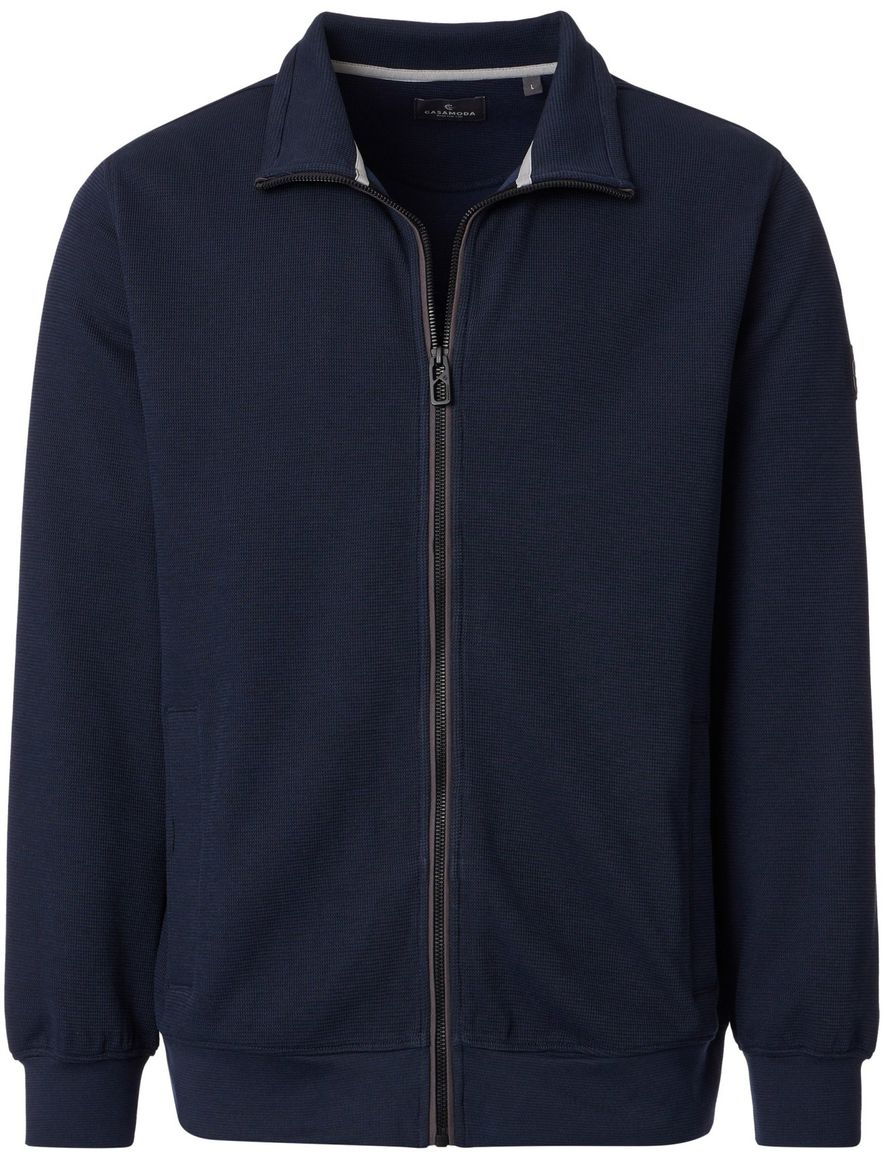 Casa Moda vest donkerblauw gebreid