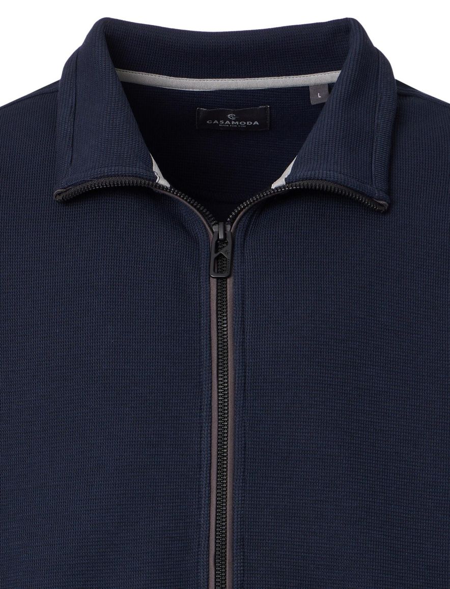 Casa Moda vest donkerblauw gebreid