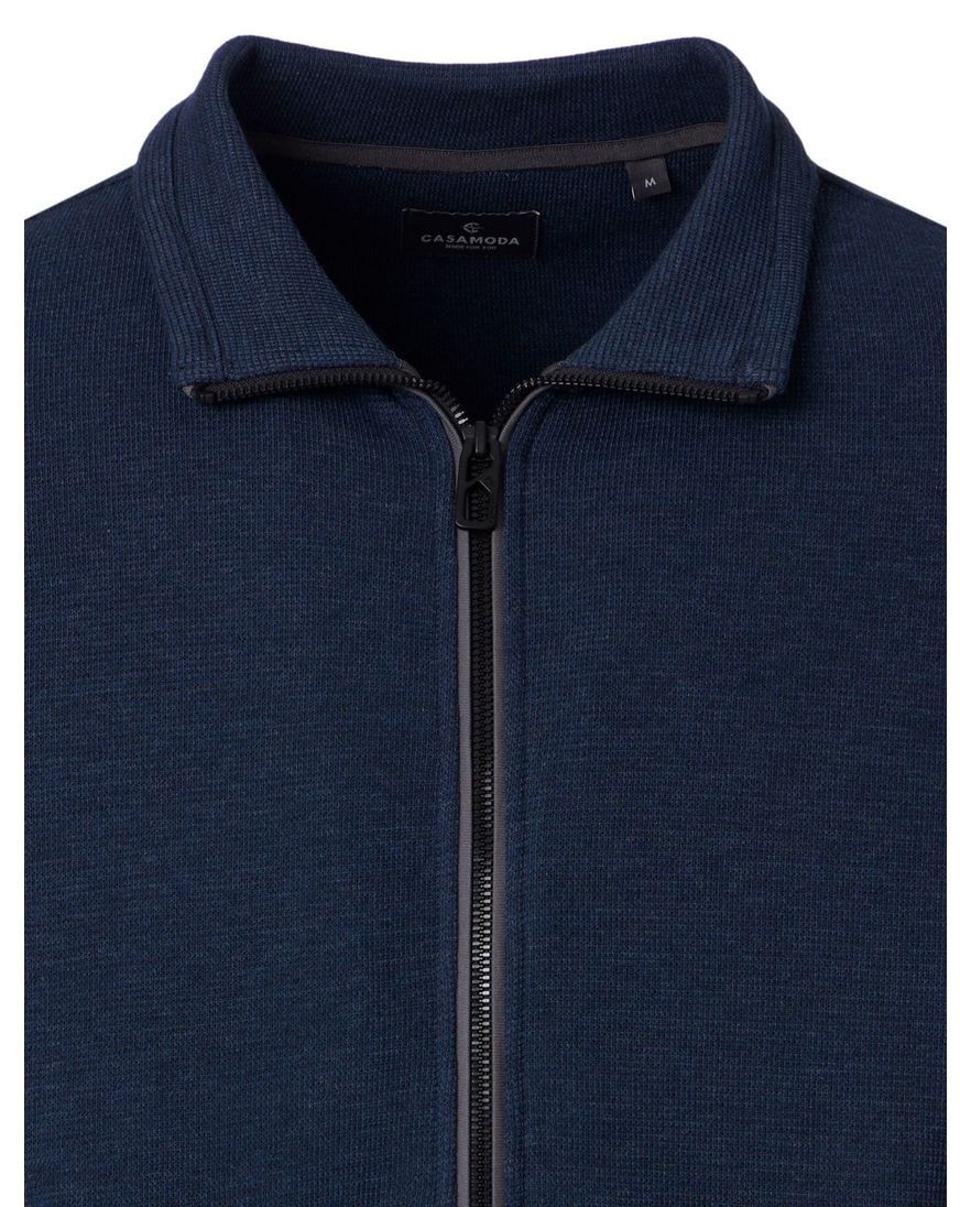 Casa Moda vest normale fit navy gebreid