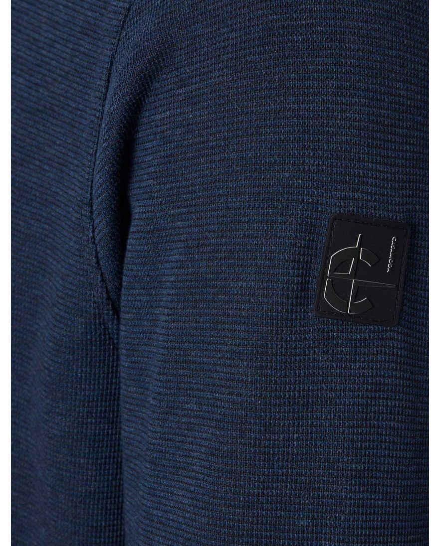 Casa Moda vest normale fit navy gebreid