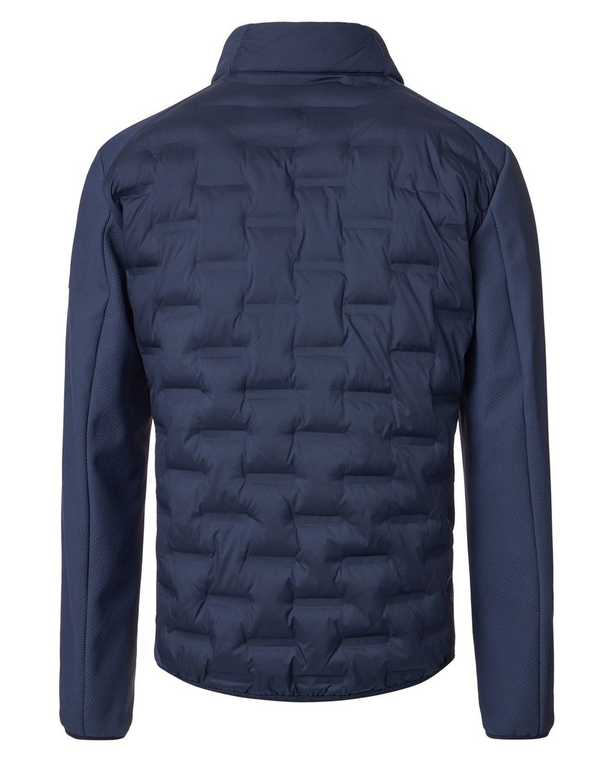 Tussenjas Casa Moda donkerblauw structuur borstzak