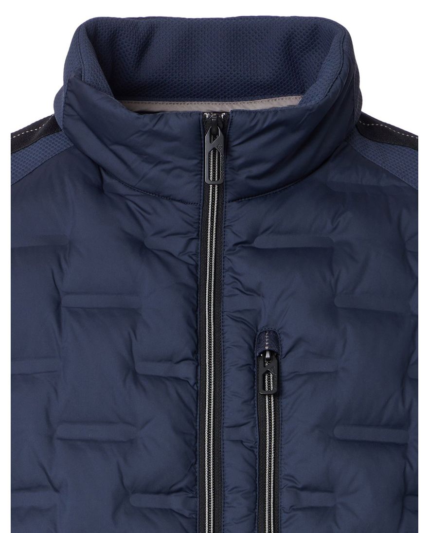 Tussenjas Casa Moda donkerblauw structuur borstzak