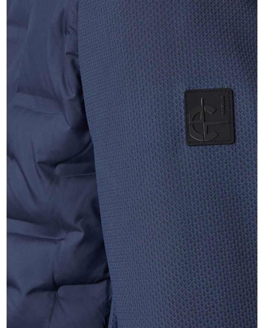 Tussenjas Casa Moda donkerblauw structuur borstzak