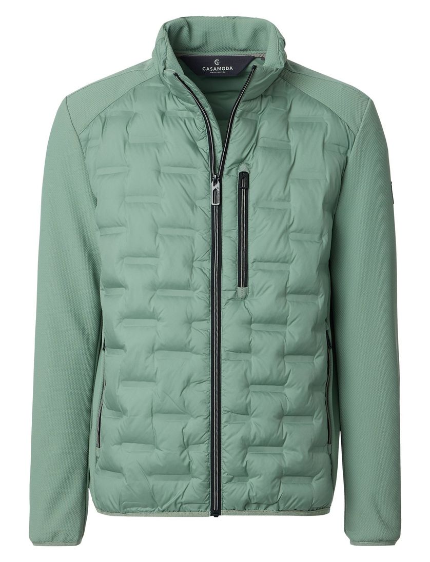 Groene tussenjas Casa Moda borstzak gewatteerd