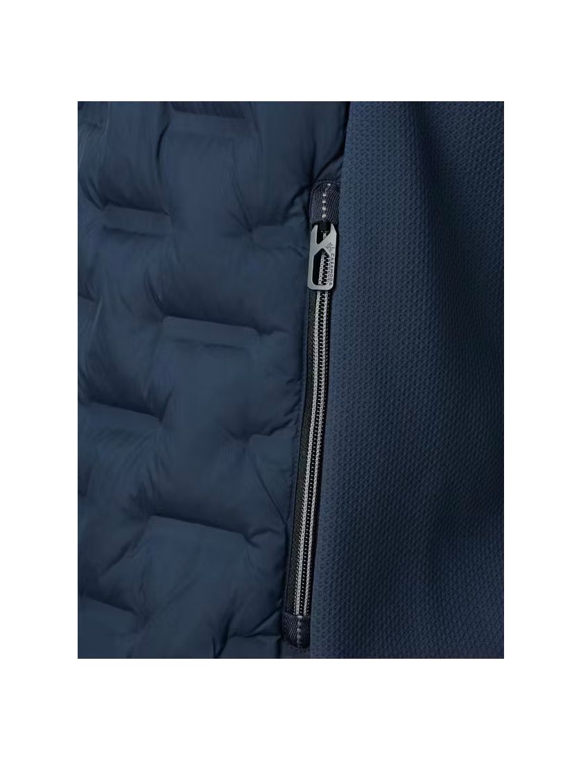 Donkerblauwe bodywarmer Casa Moda structuur