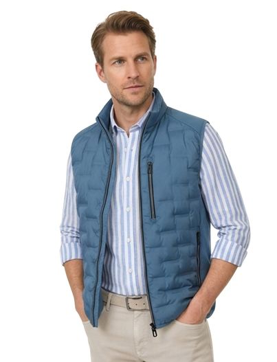 Casa Moda Bodywarmer blauw Casa Moda structuur