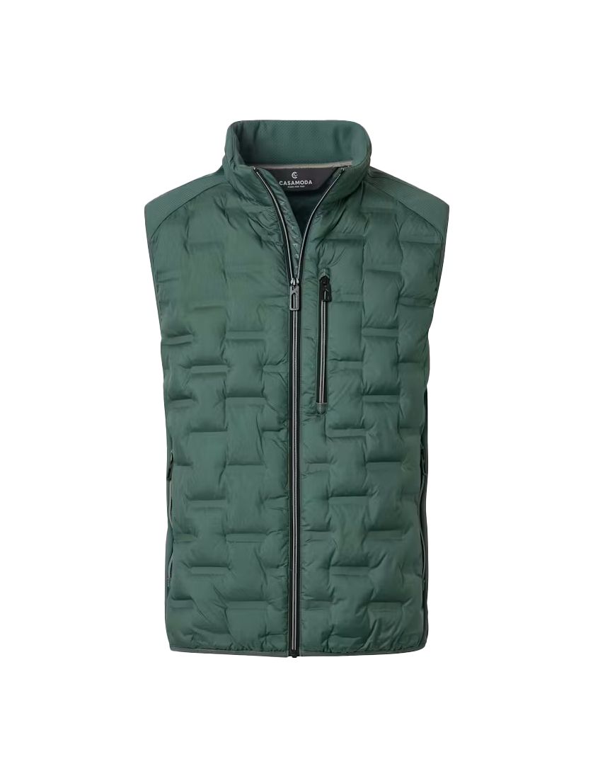 Bodywarmer groen Casa Moda gestructureerd