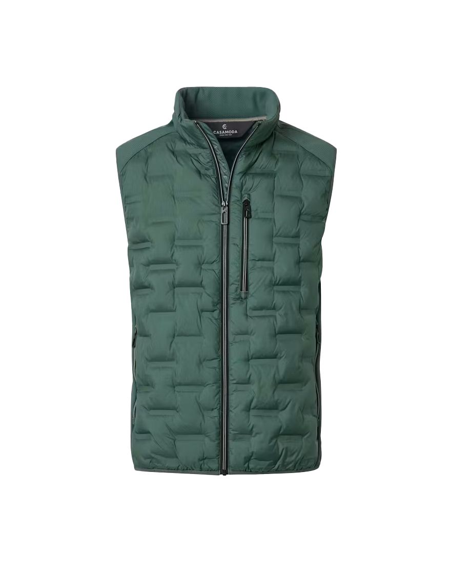 Groene gewatteerde bodywarmer Casa Moda