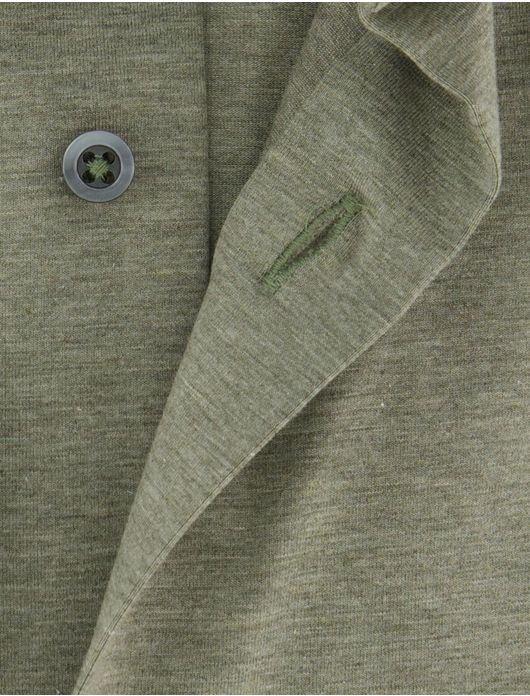Venti overhemd wijde fit groen jersey lange mouw