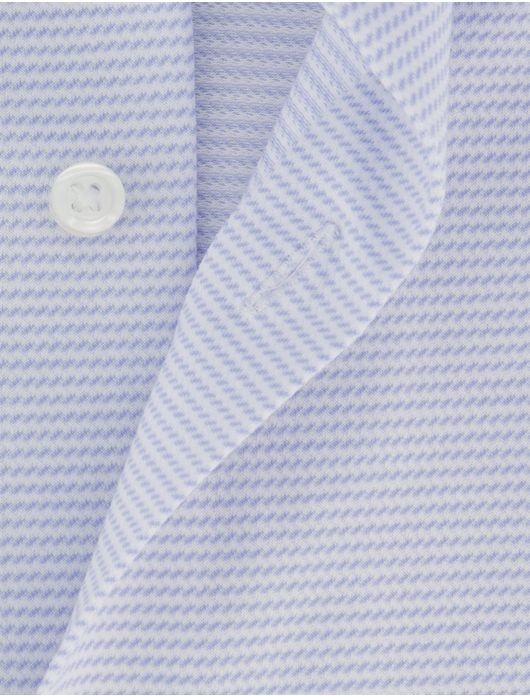 Lichtblauw overhemd met streepjes Venti comfort fit