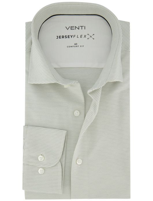 Venti comfort fit overhemd groen gestreept strijkvrij