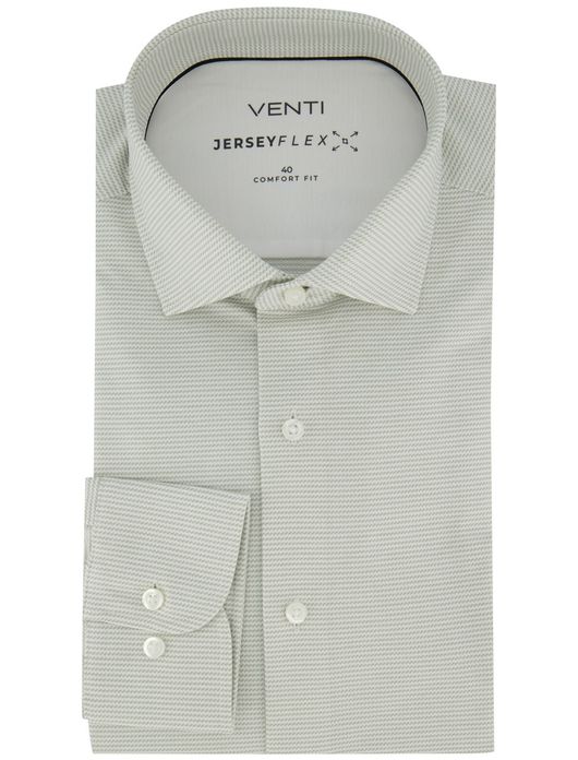 Venti comfort fit overhemd groen gestreept strijkvrij