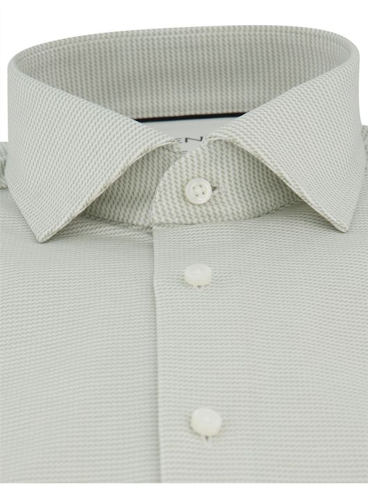 Venti comfort fit overhemd groen gestreept strijkvrij