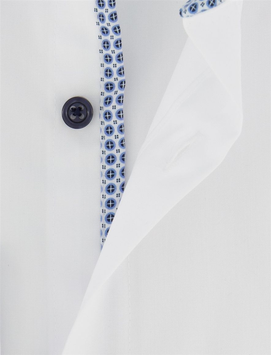 Venti Comfort Fit overhemd wit donkere knoop