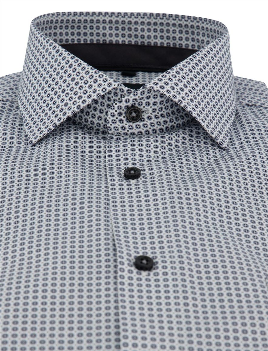 Venti Comfort Fit overhemd grijs geprint