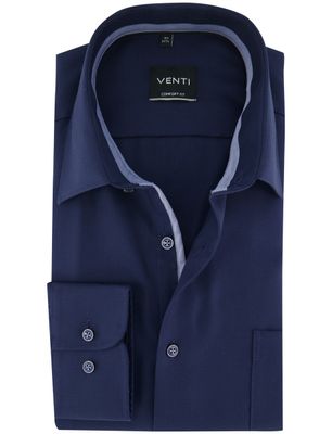 Casa Moda Comfort fit Venti lange mouwen donkerblauw overhemd strijkvrij