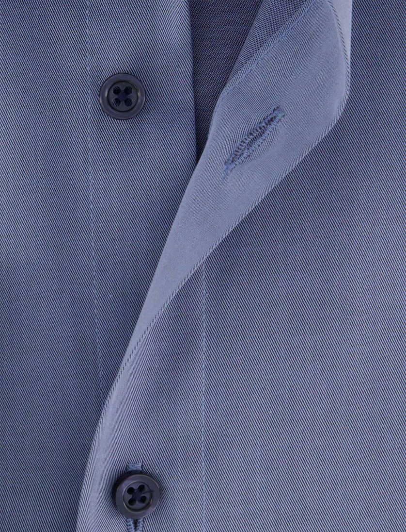 Venti Comfort Fit Overhemd semi-wide collar mouwlengte 7 blauw