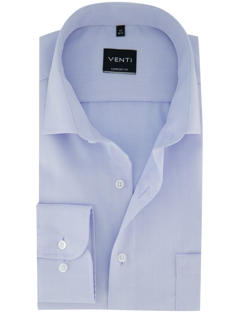 Venti Overhemd ml7lichtblauw comfort fit 100% katoen