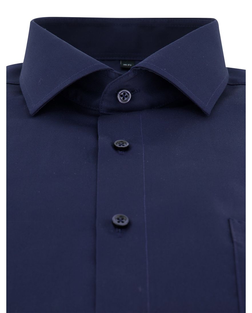 Venti Comfort Fit Overhemd mouwlengte 7 navy comfort fit