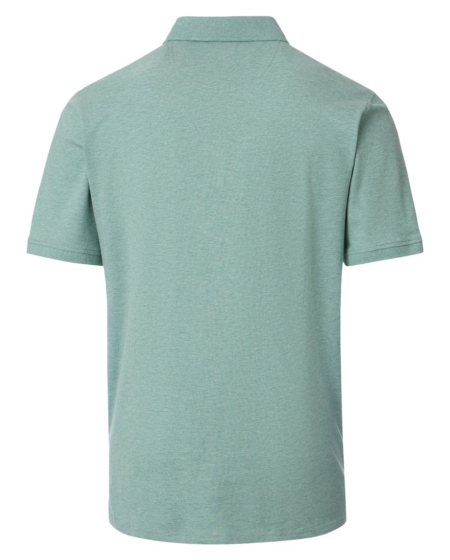 polo turquoise Casa Moda korte mouw 2-knoops gemêleerd