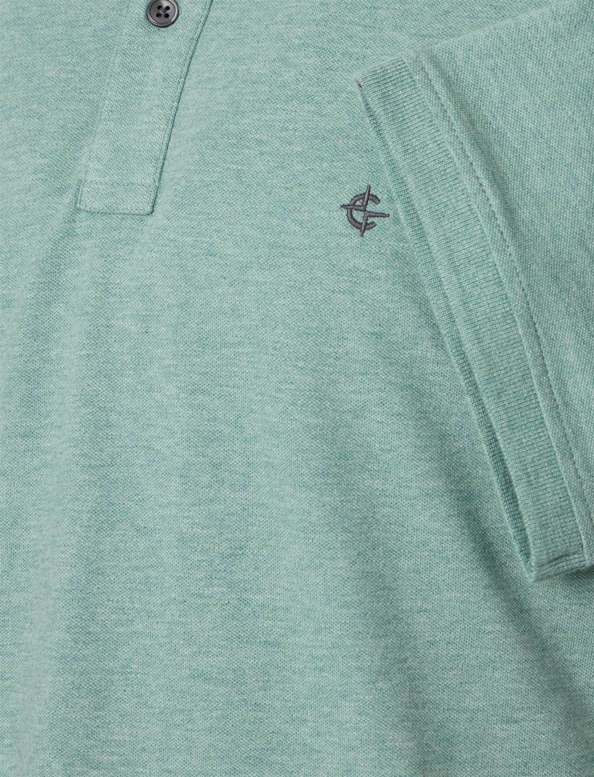 turquoise polo normale fit Casa Moda korte mouw 2-knoops